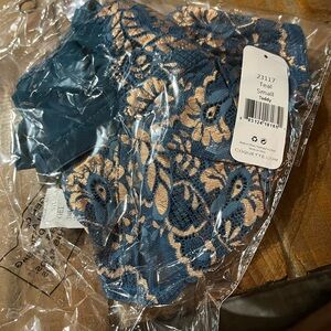 Coquette Teal Lace Teddy